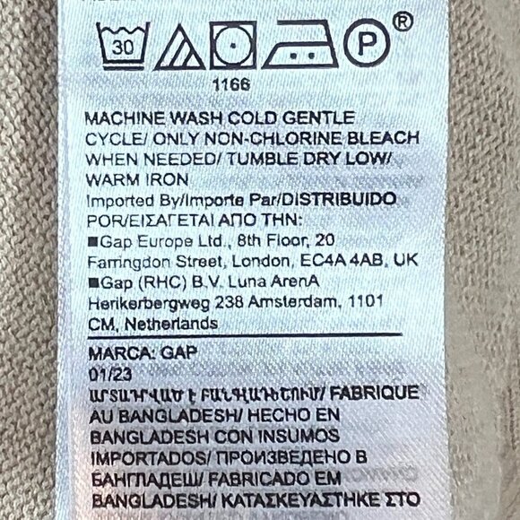 Gap Sweater Stripe Knit Preppy Tan Blue Gray Large - Picture 7 of 9